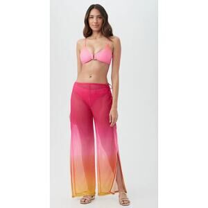 Trina Turk Sun Opal Belted Pants, Casual, Split Leg, Beach Cover Ups for Women